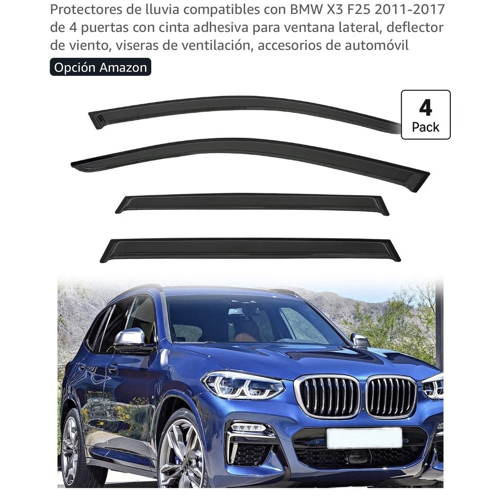 Protectores de lluvia compatibles con‎ BMW X3 F25 2011-2017